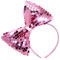 W WIDMANN MILANO Party Fashion - Haarreif mit Schleife, Pailletten, Kopfschmuck, Accessoire Karneval