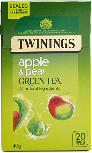 Twinings Green Tea, Apple and Pear 80 Tea Bags (Multipack of 4 x 20 Tea Bags), Packaging may vary