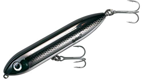 Heddon Super Spook Topwater Angelköder für Salzwasser und Süßwasser, Black Shiner, Super Spook Jr (1/2 oz)