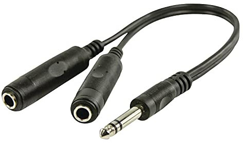 Premiumstore24 - Cavo sdoppiatore audio, da presa jack tripolare da 6,3 mm a 2 prese jack
