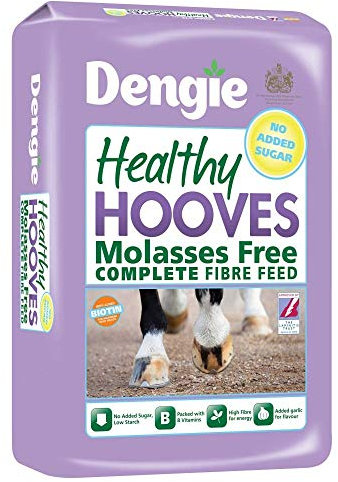 Dengie Healthy Hooves Molasses Free 20kg Balanced Horse Feed - Low Sugar Complete Horse Food with Biotin & MSM for Hoof Health. Suitable for Ponies Prone to Laminitis.