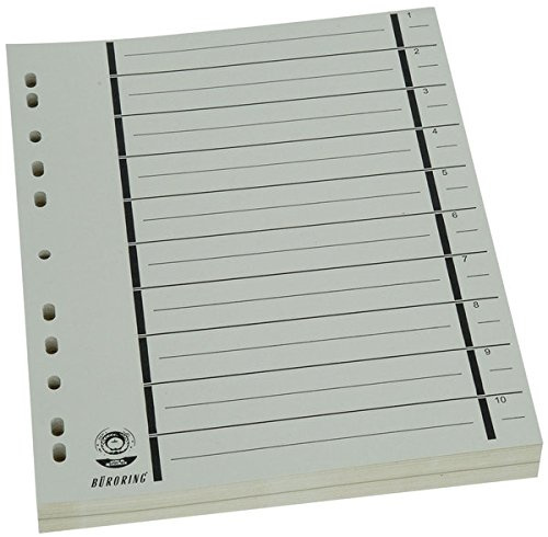 Büroring Trennblätter A4 chamois vollfarbig, schwarzer Orgadruck