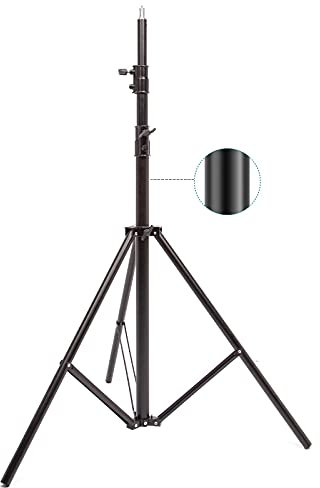 10ft/3M Heavy Duty Light Stand, Adjustable Metal Tripod Stand, Photography Spring Cushioned Stand for Photo Studio Softbox Umbrella Reflector Strobe