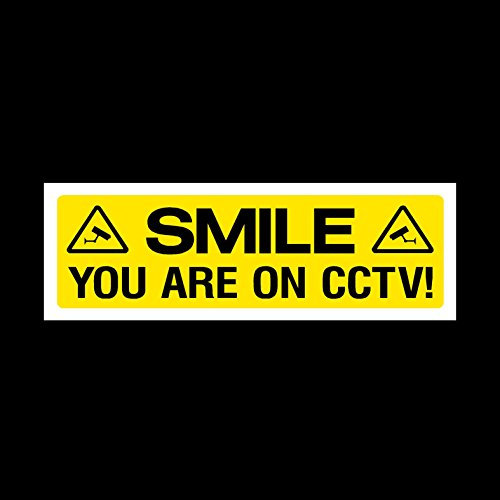 Smile you are on CCTV Window Sticker - Security, Camera, Closed Circuit TV, Warning Safety (MISC3R)