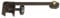 Black metal clamp-on microphone bar.