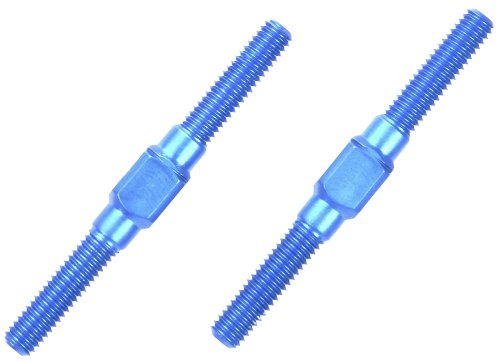 Tamiya 300054249 - Aluminium Li/Re-Gewindestangen, 3 x 32 mm, 2 Stück, blau