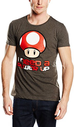 SUPER MARIO BROS - T-Shirt Super Mario : I Need A Power Up Grey Men (M)