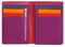 DUDU Portafoglio da uomo a libro RFID in pelle multicolore con lampo Fucsia