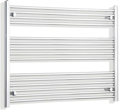 Companyblue Chrome Heated Towel Rail | Flat Ladder Bathroom Radiator | 800x1000mm