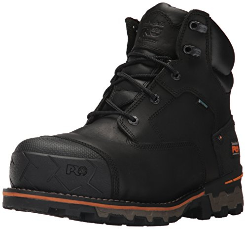 Timberland PRO, 6 In Boondock CT WP Uomo, Pelle Pieno Fiore Nero, 39 EU