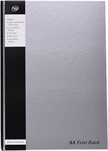 Pukka ST-7357250 A4 Casebound Book, 90gsm, 192 Pages, Silver, Pack of 5