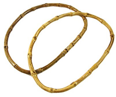 5 paia di manici in legno di bambù per borsa a mano