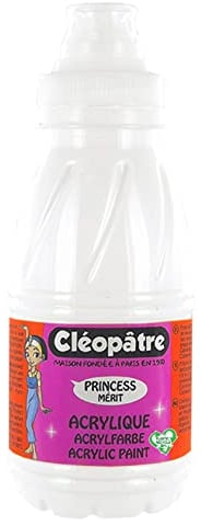 CLEOPATRE - PAM250-1 - Peinture Acrylique Princess Merit - Blanc - Flacon 250 ml