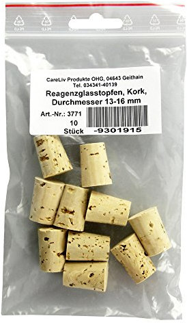 REAGENZGLAS STOPFEN Kork 13-16 mm Durchmesser 1 St