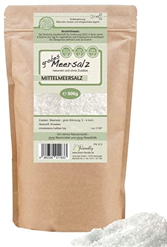 direct&friendly grobes Meersalz aus Kroatien perfekt geeignet für die Salzmühle (500 gr)
