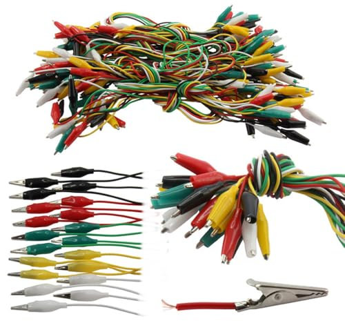 SOL EXPERT Jeu de 100 câbles Pinces Crocodile