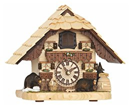 Trenkle Quarz Tisch Kuckucksuhr Schwarzwaldhaus mit Musik TU 4203 QM