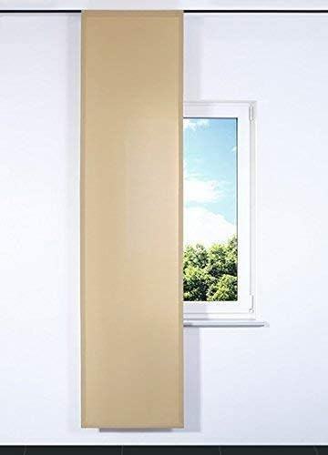 Rollmayer SCHIEBEVORHANG FLACHENVORHANG SCHIEBEPANEL SCHIEBEGARDINE Vorhang RAUMTEILER 60 x 200 cm Kollektion Vivid (Beige 3, Klettband)
