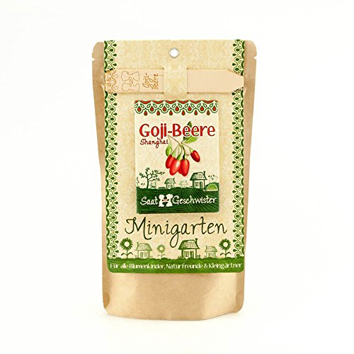 Die Stadtgärtner Minigarten Goji-Beere | Komplettes Anzuchtset für dieses Power Food | Gesiebte Erde, bestes Saatgut & eine ausführliche Anleitung