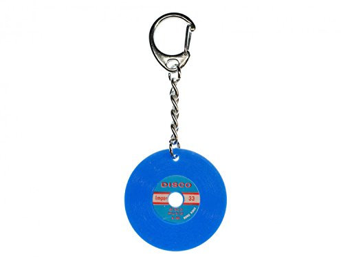 Miniblings Schallplatte Schlüsselanhänger DJ Musik blau - Handmade Modeschmuck I I Anhänger Schlüsselring Schlüsselband Keyring