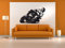 Wandtattoo Wandaufkleber Rennmaschine Motorrad #187B schwarz 142x90cm (RAL9005)