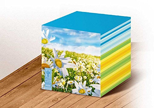 Notizwürfel Margeritenblüte 950 Blatt bunt Notizzettel Blumen Wiese Margeriten Zettelklotz Notizklotz