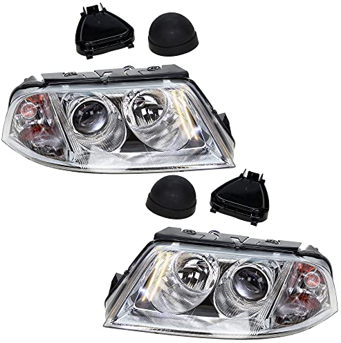 BESTPRICE 2x Hauptscheinwerfer vorne links + rechts H7 FF - Frontscheinwerfer ohne Stellmotor, Kompatibel mit VW PASSAT B5.5 (3B3), PASSAT B5.5 Variant (3B6)