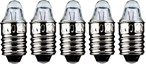 5er Set WireThinX Taschenlampen Spitzlinse Linsenform 0,5 W, 2,2 V - Sockel E10