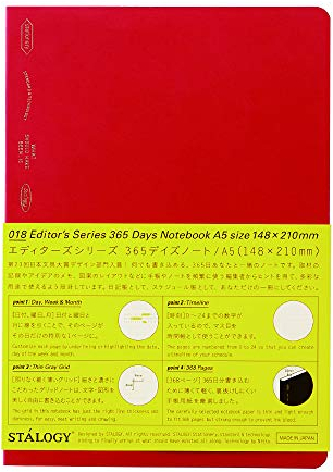 Stalogy 018 Editors Series 365 Tage Notizbuch (A5/Rot)