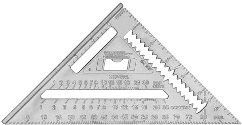 Johnson Level & Tool RAS-1B Johnny Square Professional Aluminum Rafter, 7, Silver, 1 Square