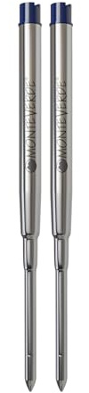 Monteverde Fine Point Capless Gel Refill for Sheaffer Ballpoint Pens - Blue/Black (Pack of 2)