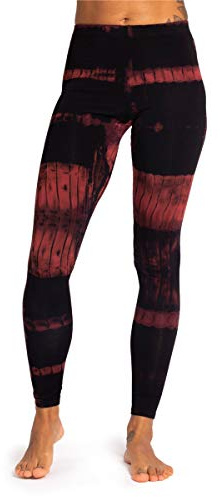 PANASIAM Yoga Leggings Damen - Batik Design Ocean - Sport Tights lang | Handgefärbtes Unikat, weicher High Waist Bund, Fitnesshose für Sport & Freizeit, atmungsaktiv, Viskose + Elasthan, Yogahose