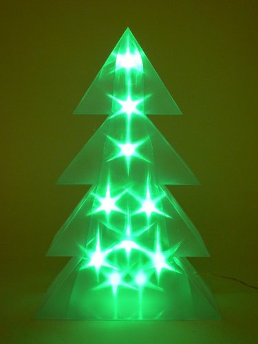 LED Deko Tanne 40cm LED grün, für Innen batteriebetrieben zum Stellen oder Hängen, Dekolicht, Dekoration