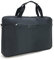 Waytex 71212 Sacoche Ordinateur 15 pouces 2 Compartiments 2 Poches Zippées avec Bandoulière en Nylon Noir