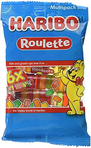 Haribo Bonbons roulette saveur fruits 25 g (lot de 6)