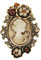 Gaocheng Plaque Or Noble Strass Cristal Multicouleur Bouquet de Fleurs Dames Broche