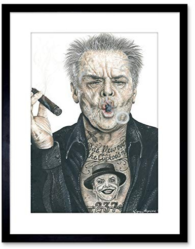 Wee Blue Coo OG Jack Nicholson Gangster Inked IKON Framed Art Print by W.Maguire F97X12460