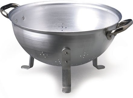 Pentole Agnelli ALMA11524 Passoire 3 Pieds avec 2 Poignées en Acier Inoxydable, Aluminium, 24 cm