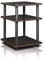 Furinno Mehrzweckregal, Einfache Montage, mit 3 Ebenen, holz, Espresso/Schwarz, 37.08 x 37.08 x 52.58 cm