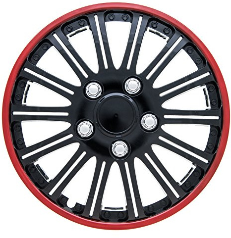 IWH 075546 Samoa Radzierblende, 14 Zoll, Schwarz/Rot