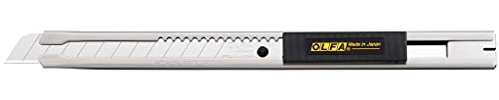 OLFA 9mm Stainless-Steel Utility Knife (SVR-2) - Multi-Purpose Retractable Precision Knife w/Stainless-Steel Snap-Off Blade, Replacement Blades: Any OLFA 9mm Blade