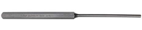Mayhew Tools 71501 SAE Pin Punch, 3/16 x 3.5 Pin, 8 OAL x 3/8 Body, Shot Blast Finish