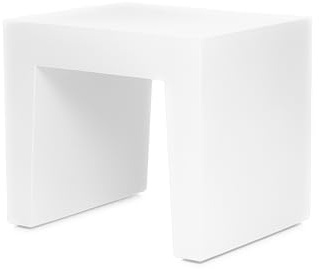 Fatboy Concrete Seat Chair Ottoman End Table, White
