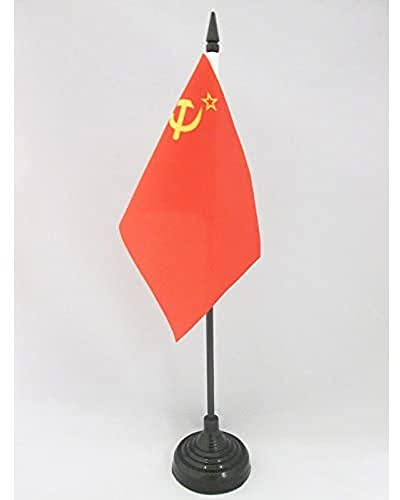 Drapeau de table URSS 15x10cm - PETIT Drapeaux DE BUREAU communiste - Russie 10 x 15 cm - AZ FLAG