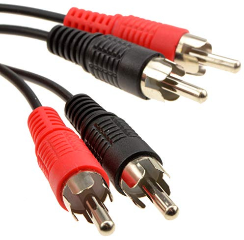 kenable RCA Phono Twin Plugs to Plugs Stereo Audio Cable Lead Nickel 5m [5 metres]
