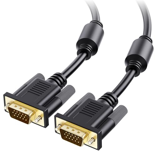 Cable Matters VGA Cable with Ferrites - 10ft, VGA Cord for Computer Monitor, Monitor Cable Male to Male
