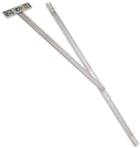 1 x 500mm Passivated Steel Restrictor Door Stay with Adjustable Friction pad - Holds Open at 135°