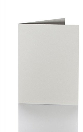 Paper24 100 Faltkarten in 120 x 170 mm (für B6 Umschläge), Grammatur: 240 g/m², Farbe: 04 Grau