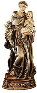 Avalon Gallery Figurine Bellavista Old World Masters Collection Resin Statue, 6.5-Inch, Saint Anthony