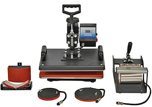 PixMax - Presse a Caldo 5in1 per Sublimazione su Magliette, Tazze, Cappellini e Piatti
